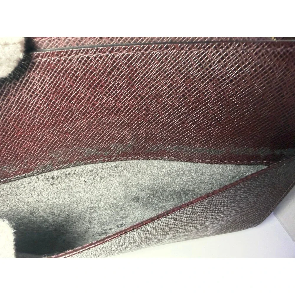 COA Included - Louis Vuitton Taiga Burgundy Clutch